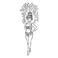 samba dance vector sketch