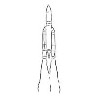 spaceship vector sketch