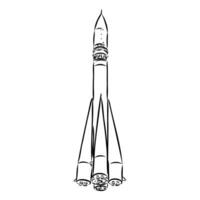 spaceship vector sketch