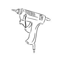 glue gun vector sketch