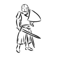 knight's armor vector sketch