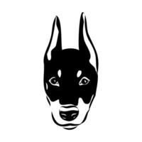 doberman dog vector sketch