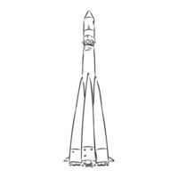 spaceship vector sketch