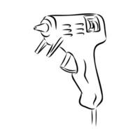 glue gun vector sketch