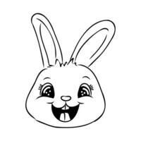 cartoon rabbit sketch vector