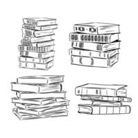 libros vector bosquejo