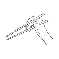 Chinese sticks vector sketch