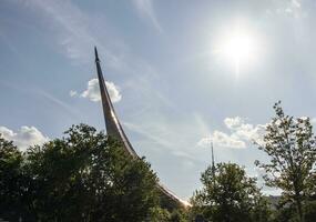 Shot of the space rocket monument. Arts photo