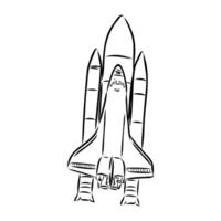 spaceship vector sketch