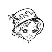 cartoon princess sketch vector