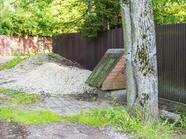 Concept shot of the well in the village. Rural photo