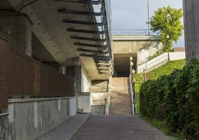 Concept shot of the bridge in the city. Urban photo