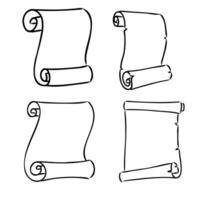 paper scroll vector sketch