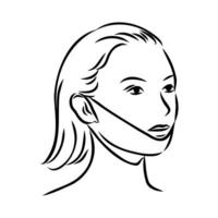 face mask vector sketch