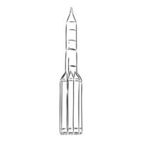 spaceship vector sketch