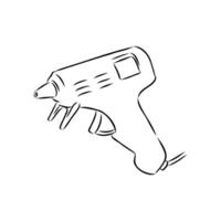 glue gun vector sketch