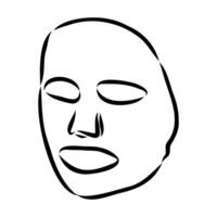 face mask vector sketch