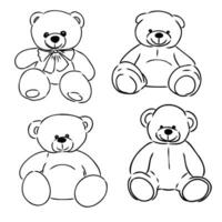 teddy bear vector sketch