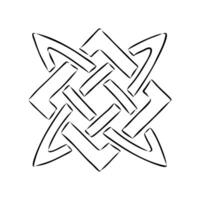 Slavic symbol vector sketch