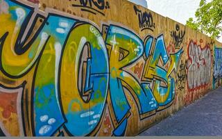 Playa del Carmen Quintana Roo Mexico 2023 Artistic walls with paintings and graffiti Playa del Carmen Mexico. photo