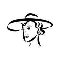 women's retro fashion vector sketch