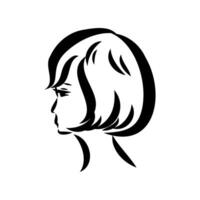 girl's face vector sketch