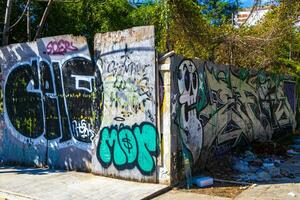 Playa del Carmen Quintana Roo Mexico 2023 Artistic walls with paintings and graffiti Playa del Carmen Mexico. photo