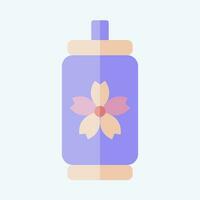 Icon Canned Water. related to Sakura Festival symbol. flat style. simple design editable. simple illustration vector