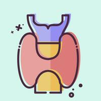 Icon Larynx. related to Respiratory Therapy symbol. MBE style. simple design editable. simple illustration vector