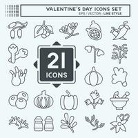 Icon Set Herbs and Spices. related to Vegetables symbol. line style. simple design editable. simple illustration vector