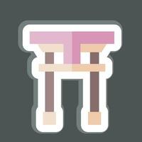 Sticker Torii. related to Sakura Festival symbol. simple design editable. simple illustration vector