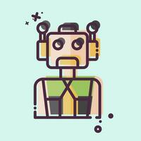 Icon Cyborg. related to Future Technology symbol. MBE style. simple design editable. simple illustration vector