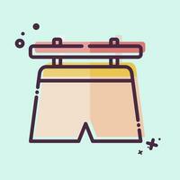 Icon Dry Short. related to Laundry symbol. MBE style. simple design editable. simple illustration vector