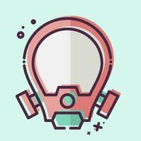 Icon Oxygen Mask. related to Firefighter symbol. MBE style. simple design editable. simple illustration vector