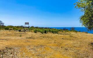 Beautiful city seascape landscape natural panorama view Puerto Escondido Mexico. photo