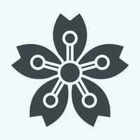 Icon Sakura. related to Sakura Festival symbol. glyph style. simple design editable. simple illustration vector