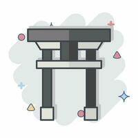 Icon Torii. related to Sakura Festival symbol. comic style. simple design editable. simple illustration vector