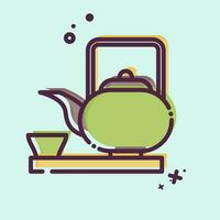 Icon Matcha. related to Sakura Festival symbol. MBE style. simple design editable. simple illustration vector