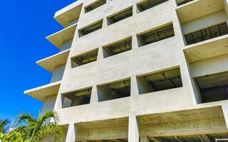 Build a hotel complex construction sites Playa del Carmen Mexico. photo