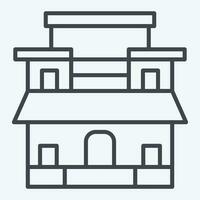 Icon Alhambra. related to Spain symbol. line style. simple design editable. simple illustration vector