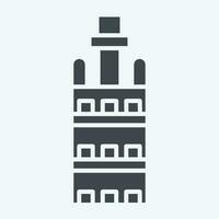 Icon Girada. related to Spain symbol. glyph style. simple design editable. simple illustration vector