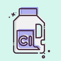 Icon Chlorine. related to Laundry symbol. MBE style. simple design editable. simple illustration vector