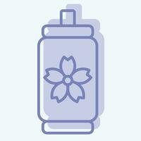 Icon Canned Water. related to Sakura Festival symbol. two tone style. simple design editable. simple illustration vector