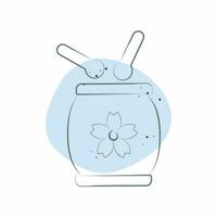 Icon Drum. related to Sakura Festival symbol. Color Spot Style. simple design editable. simple illustration vector