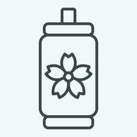 Icon Canned Water. related to Sakura Festival symbol. line style. simple design editable. simple illustration vector