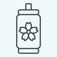 Icon Canned Water. related to Sakura Festival symbol. line style. simple design editable. simple illustration vector