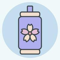 Icon Canned Water. related to Sakura Festival symbol. color mate style. simple design editable. simple illustration vector