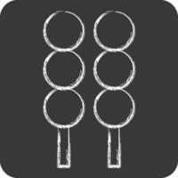 Icon Dango. related to Sakura Festival symbol. chalk Style. simple design editable. simple illustration vector