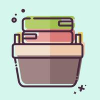 Icon Clothe Basket. related to Laundry symbol. MBE style. simple design editable. simple illustration vector