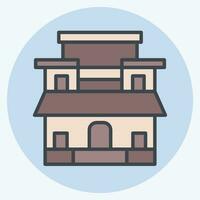 Icon Alhambra. related to Spain symbol. color mate style. simple design editable. simple illustration vector